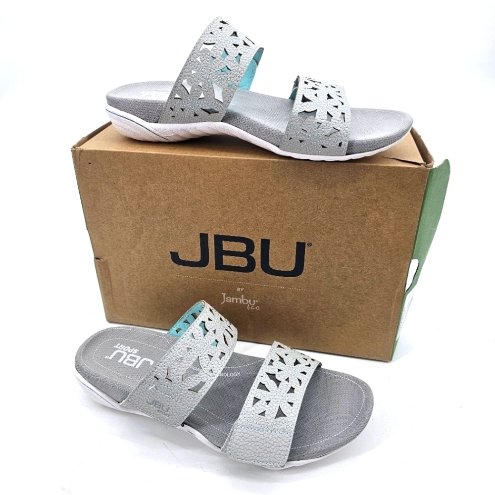 JBU Wildflower Slide dove grey women's size 8 new